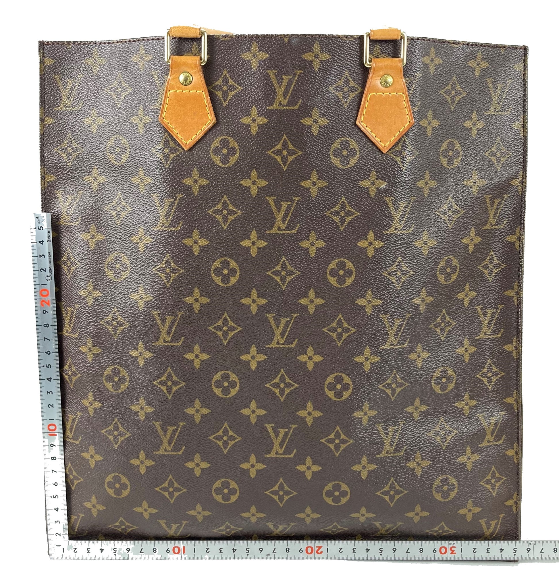 Authentic Louis Vuitton Tote Bag Sac Plat M51140 Brown Monogram