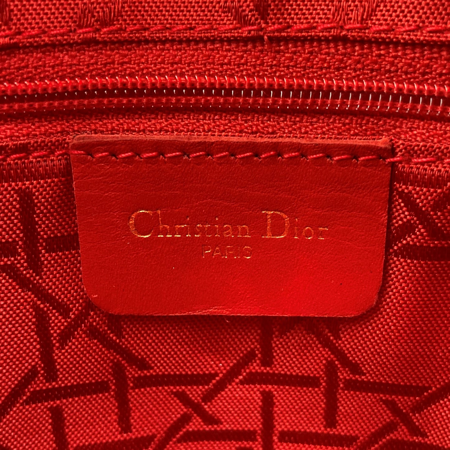 100 % Authentic Christian Dior Lady Dior Cannage nylon handbag (USED) 456-55