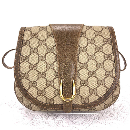 100 % Authentic Gucci GGpattern Sherry PVCshoulder bag (used) 428-55