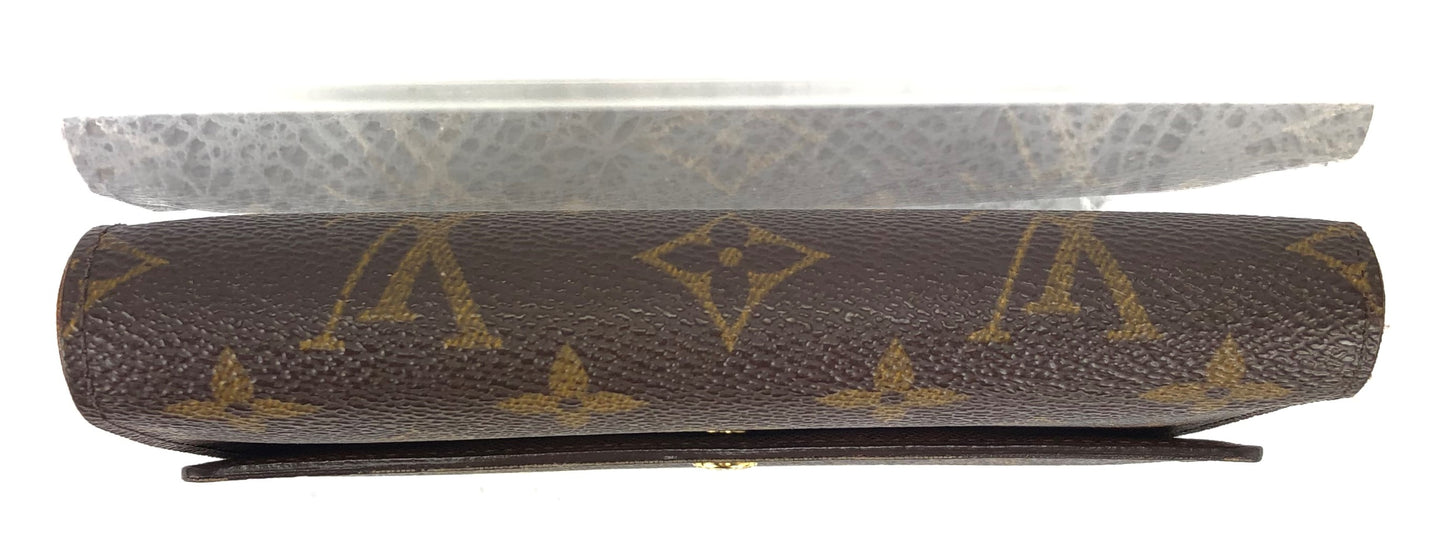 100 % Authentic Louis Vuitton Wallet Tri Fold M61202 Porte Tresor Etui Papier(Used) 462-66