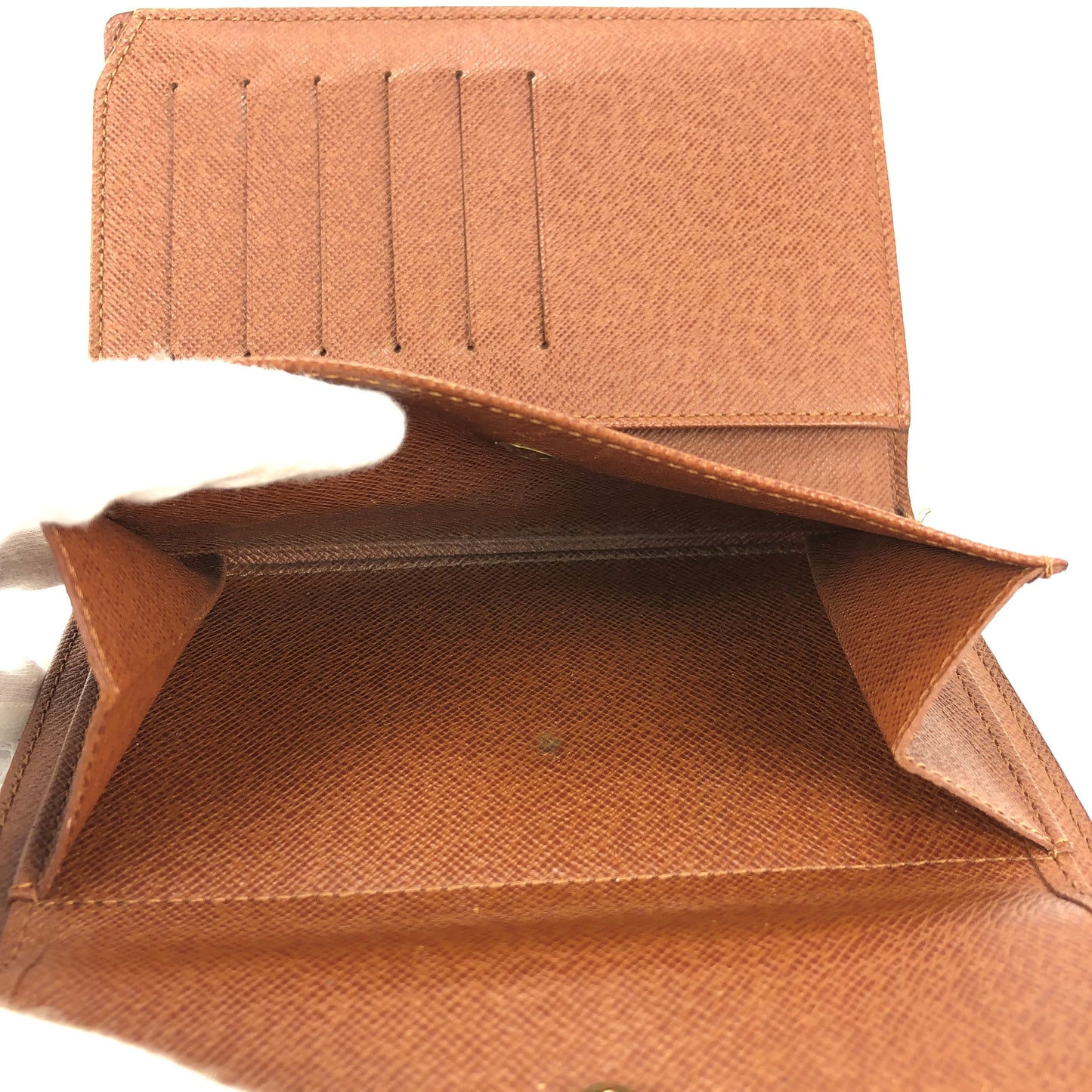 LOUIS VUITTON Porte Tresor Etui Papiers Trifold Wallet Monogram M61202 Brown