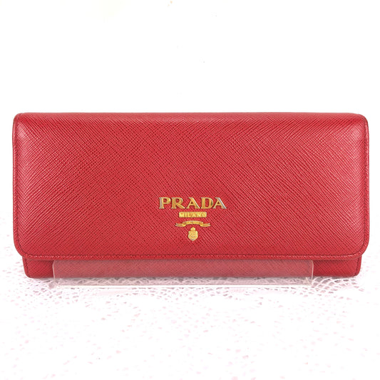 100 % Authentic Prada Leather Wallet (USED) 492-66