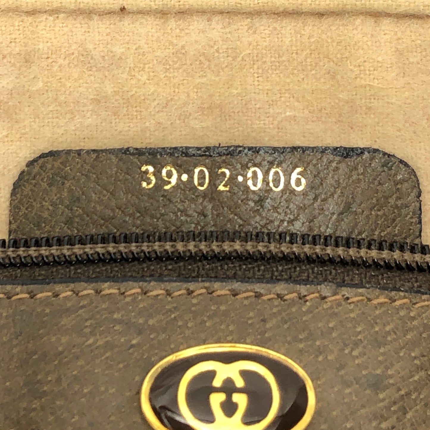 100 % Authentic Gucci Sherry Line Hand Boston Bag GG PVC Leather(USED) 500-77