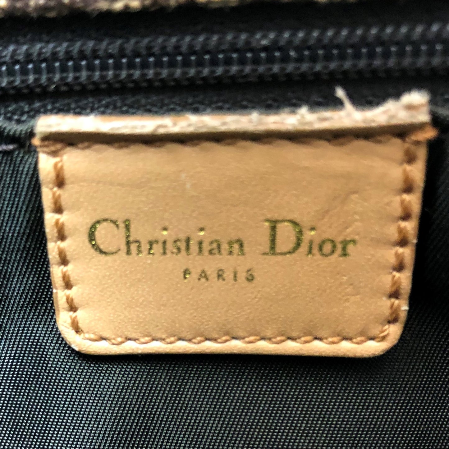 100 % Authentic Christian Dior Trotter Canvas Hand Bag Tote Bag (USED) 503-77